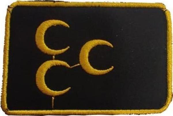 Single Sword Nakış Patch - Üç Hilal Peç SİYAH-SARI - Image 1