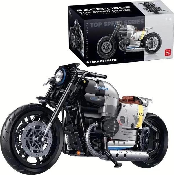 Teknik Motosiklet Yapım Seti 508 parça 1:8 Ölçekli 8+ yaş Model Kiti hediye yapı blok oyuncak seti - Image 1