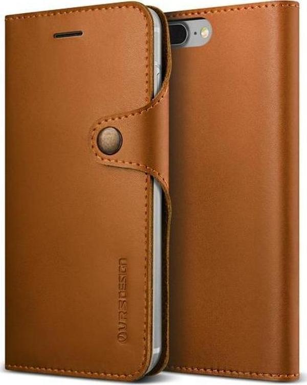 VRS Design iPhone 8 Plus /7 Plus ile Uyumlu Native Diary Kılıf Brown - Image 1