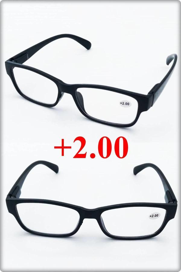 +2.00 Unisex Kitap Okuma Ve Bilgisayar Gözlüğü & Yakın Gözlüğü 1 Adet - Image 1