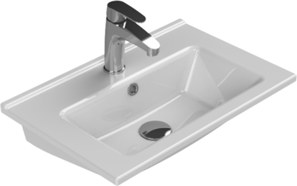 Cerastyle Turkuaz Arte Etajerli Lavabo 55X36,5 Cm - Image 1