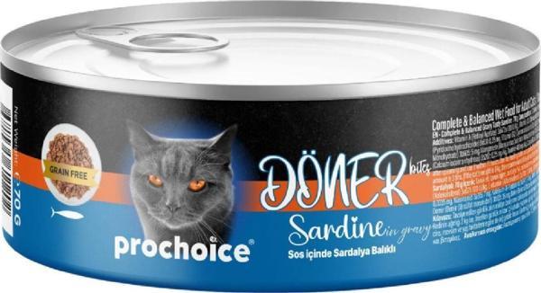 ProChoice Döner Bites Sos İçinde Sardalyalı Yetişkin Kedi Konservesi 70gr - Image 1