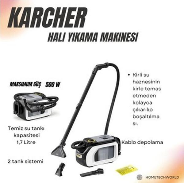 Karcher Optimum Temizlik Sonuçları Için Kanıtlanmış Kärcher Teknolojisi, Home Halı Yıkama Makinesi Beyaz - Image 1