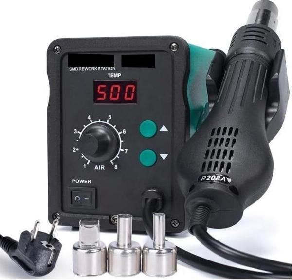 Luxury,SMD Lehimleme ve lehim sökme için 700W Sıcak Hava Yeniden İşleme İstasyonu, Ayarlanabilir Sıcaklık, PID Sıcaklık Kontrolü Prolink P-58D - Image 1