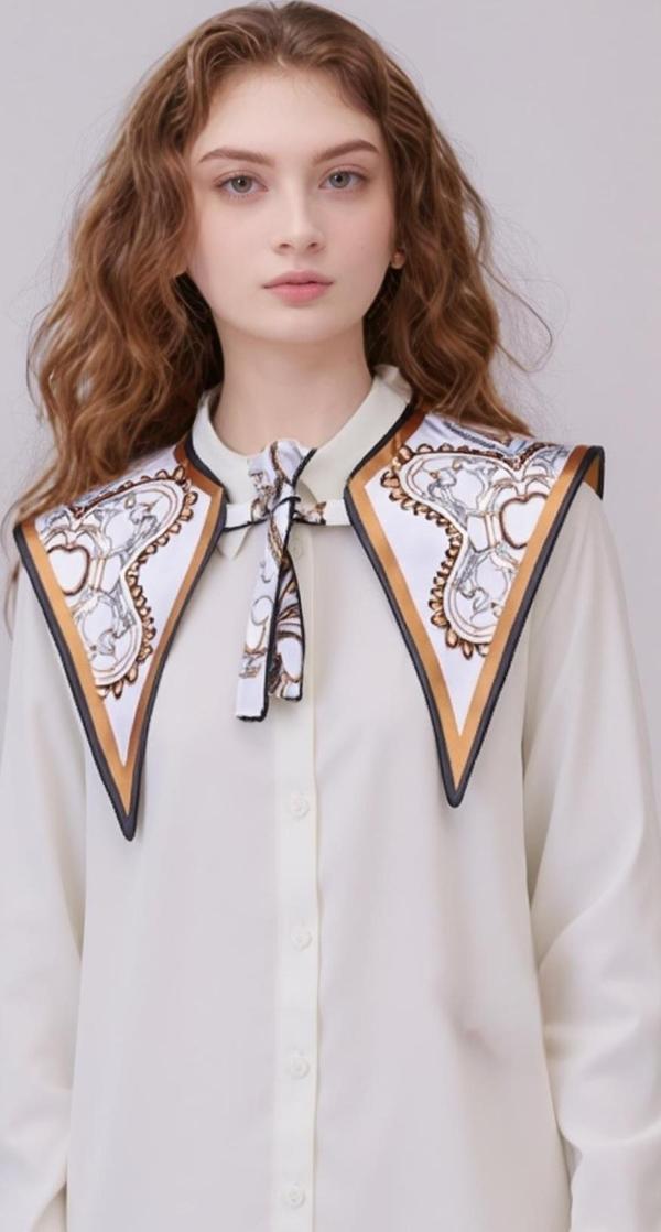 Walkenzo Yeni Stil Mücevher Desen Modern Kadın Omuz Şalı - Image 1