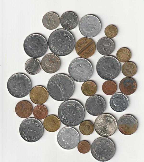 Escoines 368605bd4bf13c Yerli/Yabancı Koleksiyon Başlangıç seti 33Adet Eski Madeni/Jeton - Image 1