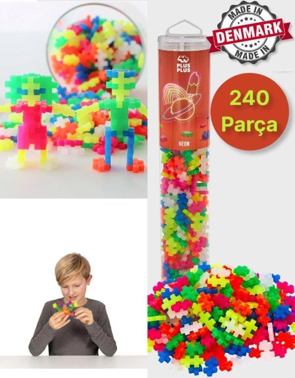 Toyfest Plus - Plus Minecraft Temalı Silindir Kutuda Neon Mix Lego Yapı Oyuncağı ( 240 Parça ) 4186 - Image 1