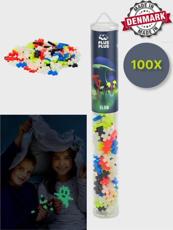 Toyfest Plus - Plus Minecraft Temalı Silindir Kutuda Glow Lego Yapı Oyuncağı ( 100 Parça ) 4282 - Image 1