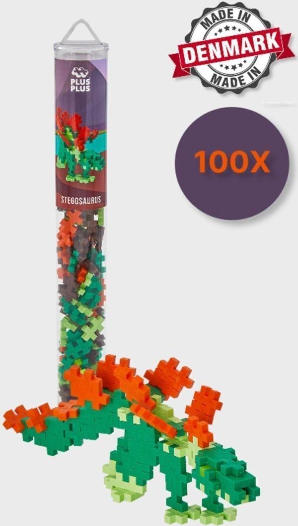 Toyfest Plus - Plus Minecraft Temalı Silindir Kutuda Stegosaurus Lego Yapı Oyuncağı ( 100 Parça ) 4093 - Image 1