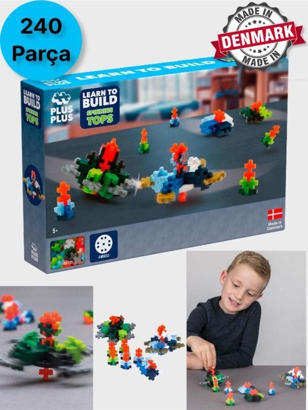 Toyfest Plus - Plus Minecraft Temalı Learn To Build Spinning Tops Renkli Topaçlar Lego Yapı Oyuncağı - Image 1