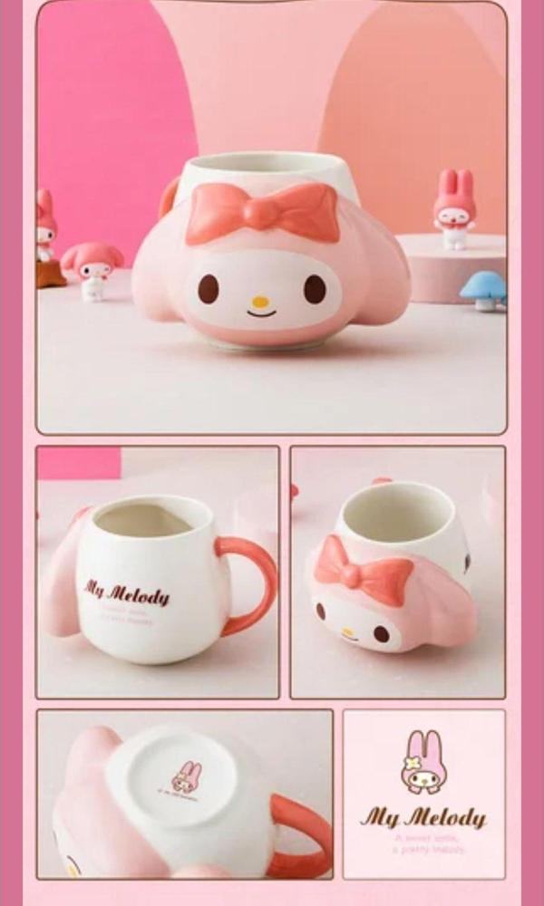 Toyfest Kawaii Sanrio My Melody Figürlü 3 Boyutlu Porselen Kupa Mug Bardak Kahve Fincanı - Image 1