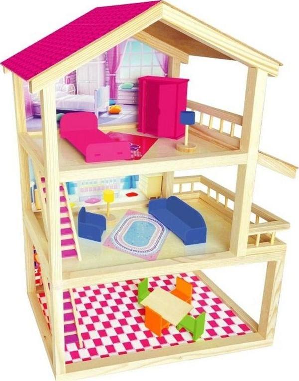 Toyfest Oyuncak Ahşap Ev Seti - Image 1