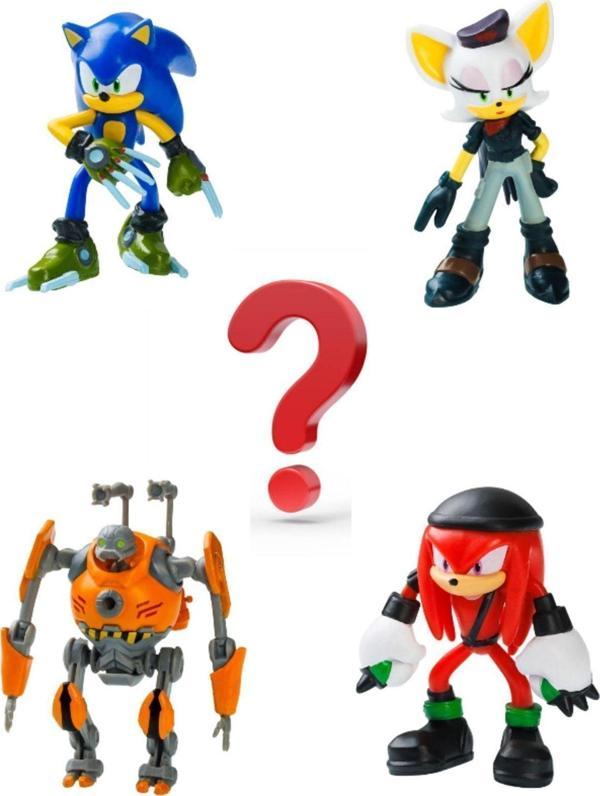 Toyfest Sonic Prime 5 Li Figür Set - Sonic + Eggforcer + Renegade Knucks + Rebel Rouge + Sürpriz 6.5 Cm - Image 1