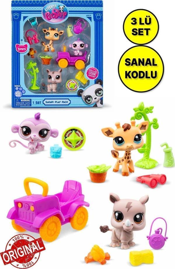 Toyfest Littlest Pet Shop Minişler Safari Oyun Seti 3’Lü Figür Seti S1 - 5 Cm Miniş - Image 1
