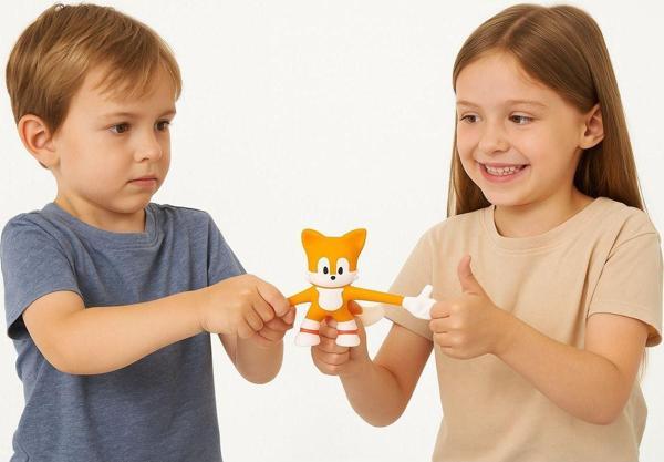 Toyfest Goojitzu Squishi Esnek Uzayan Yumuşak Sonic Mini Tekli Figür - Tails - 5 Cm - Image 1