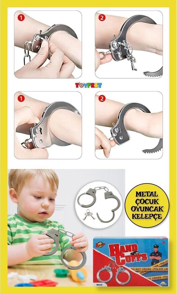 Toyfest Kutulu Çocuk Oyuncak Anahtarlı Metal Kelepçe - Image 1
