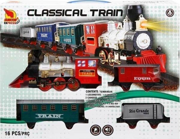 Toyfest 01551 Sesli Ve Işıklı Klasik Tren Seti 16 Parça - Image 1