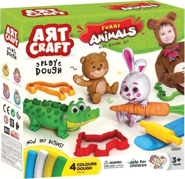 Toyfest Art Craft Eğlenceli Hayvanlar Oyun Hamuru Seti 11 Parça - Image 1