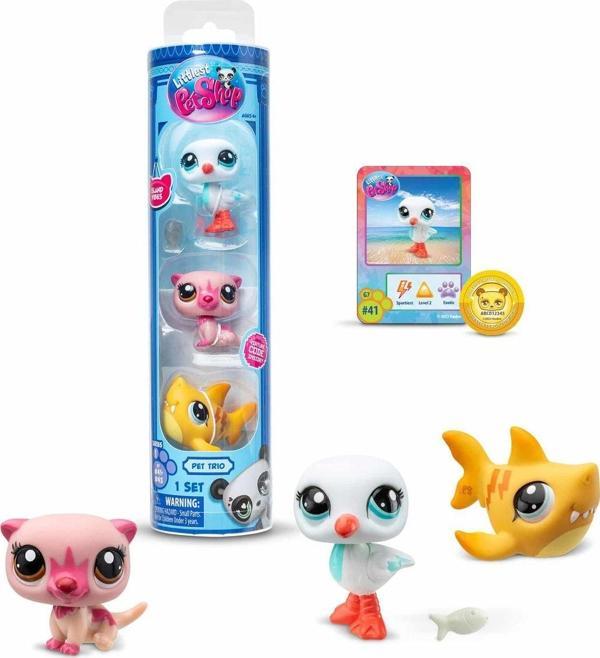 Toyfest Lps Minişler Littlest Pet Shop Su Samuru Martı Köpekbalığı 3’Lü Figür Seti - Image 1