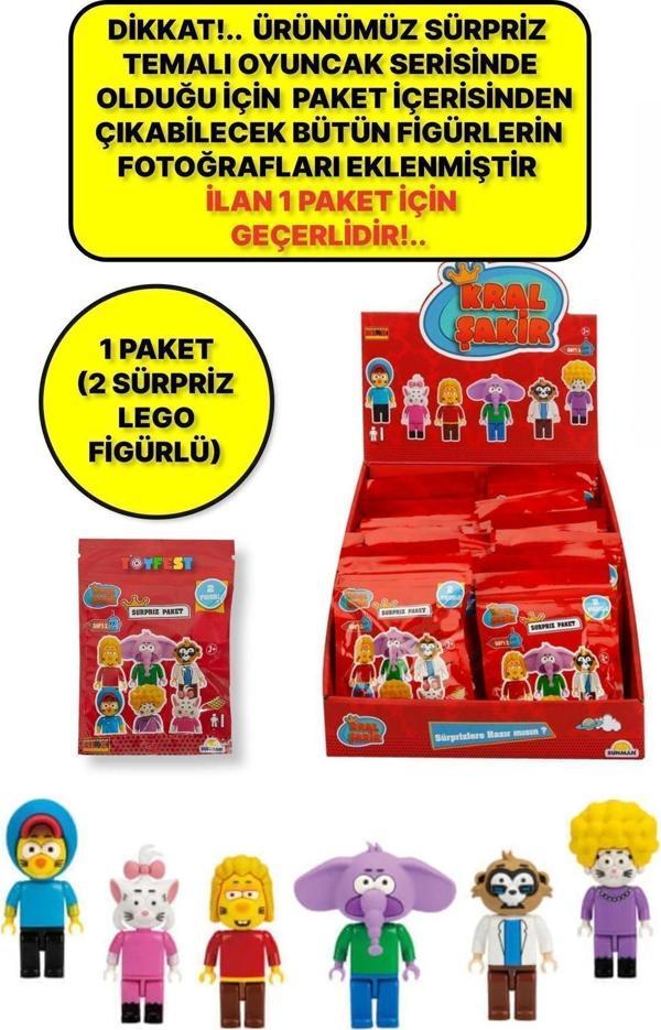 Toyfest Blx Yapı Blok Parçalı Kral Şakir Çizgi Film Figür Karekterleri Sürpriz Paket - 1 Paket (2 Figür) - Image 1