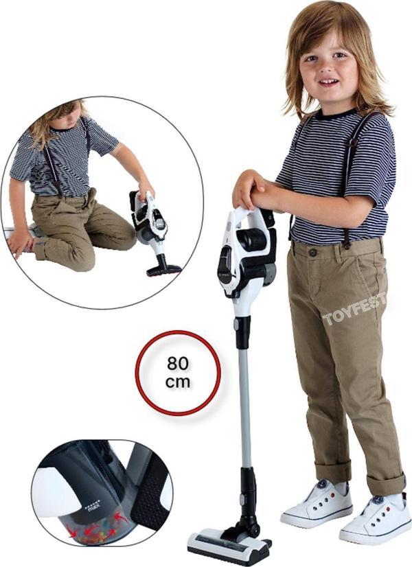 Toyfest Bosch Sesli Ve Işıklı Oyuncak Dikey Vakum Elektrik Süpürgesi - Beyaz - 80Cm - Image 1