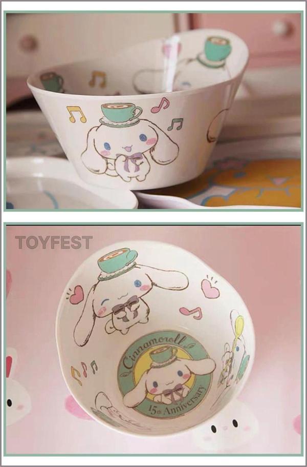 Toyfest Cinnamoroll Figür Desenli Melamin Corn Flex - Noddle Çocuk Yemek Tabağı Kasesi Bowl - Image 1