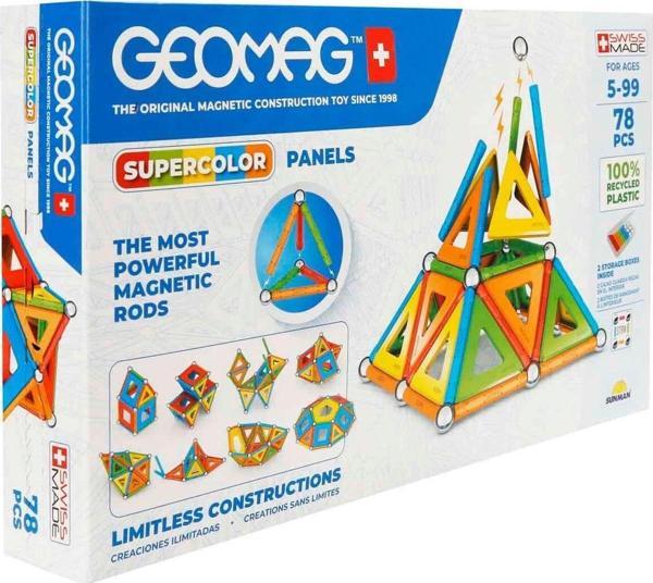 Toyfest Geomag Supercolor Panels Manyetik Zeka Oyunu 78 Parça S01000379 - Image 1