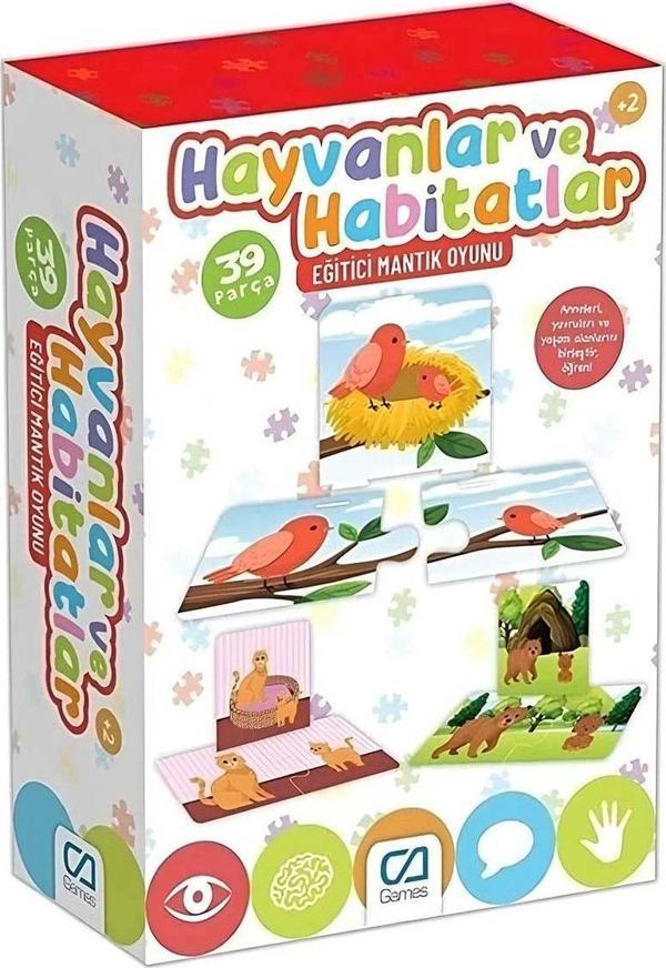 Toyfest Ca Hayvanlar Ve Habitatlar Eğitici Mantık Oyunu 39 Parça 5149 - Image 1