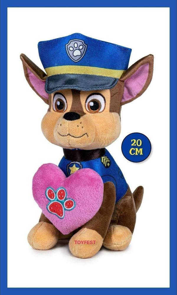 Toyfest Paw Patrol Figür Peluş Oyuncak Love Serisi - Chase - 20 Cm - Image 1