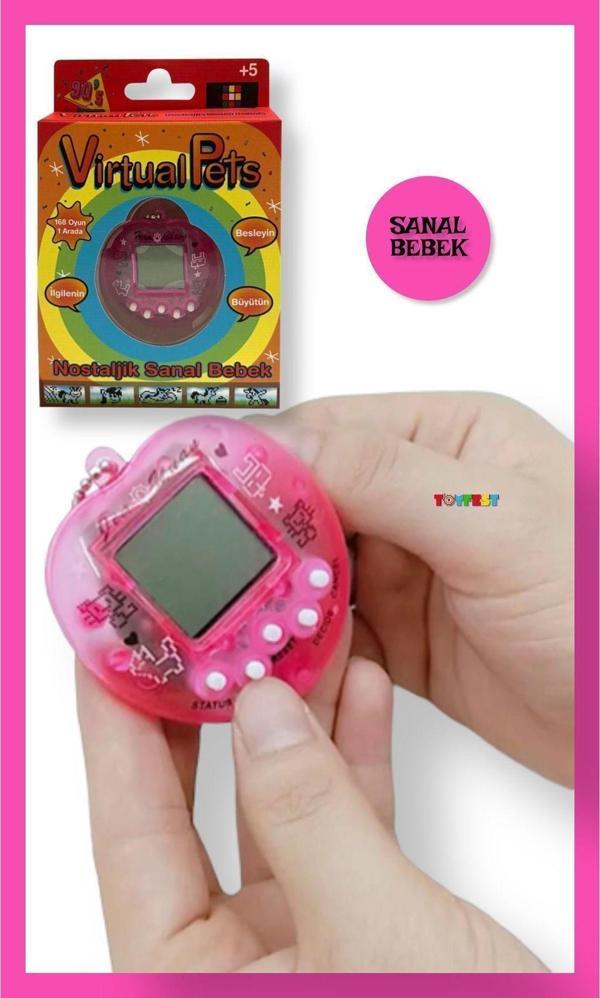 Toyfest Nostaljik Sanal Bebek Virtual Pets  - Kalp Pembe - Image 1