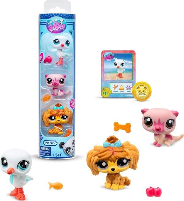 Toyfest Littlest Pet Shop Minişler 3’Lü Figür Seti S2 - Su Samuru – Martı – Köpek - 5 Cm  Minişler - Image 1