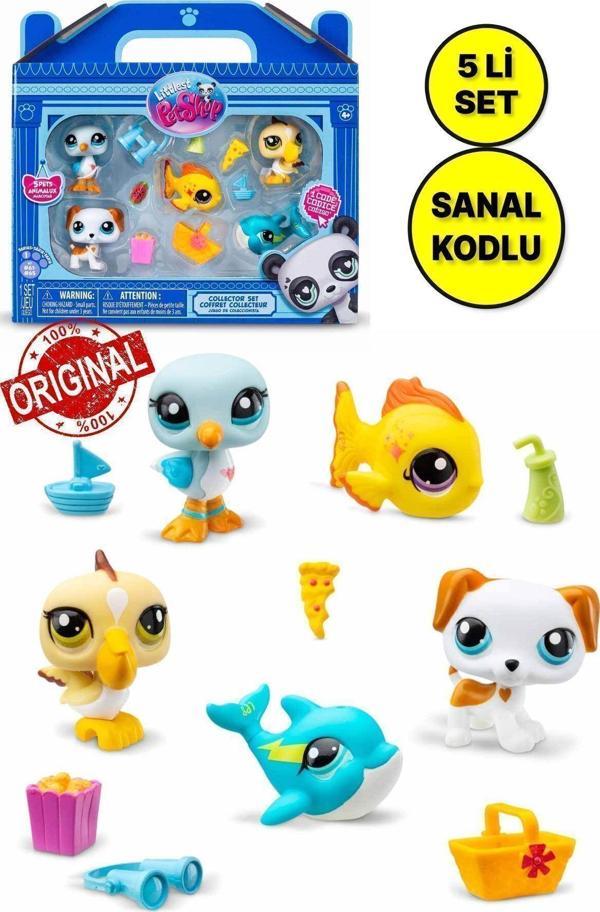 Toyfest Littlest Pet Shop Minişler 5’Li Figür Seti S1 - Minişler Tatilde - 5 Cm Miniş - Image 1