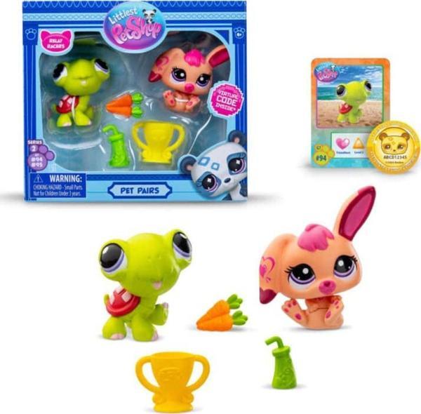 Toyfest Littlest Pet Shop Minişler 2’Li Figür Seti S2 - Kaplumbağa Ve Tavşan - 5 Cm  Minişler - Image 1