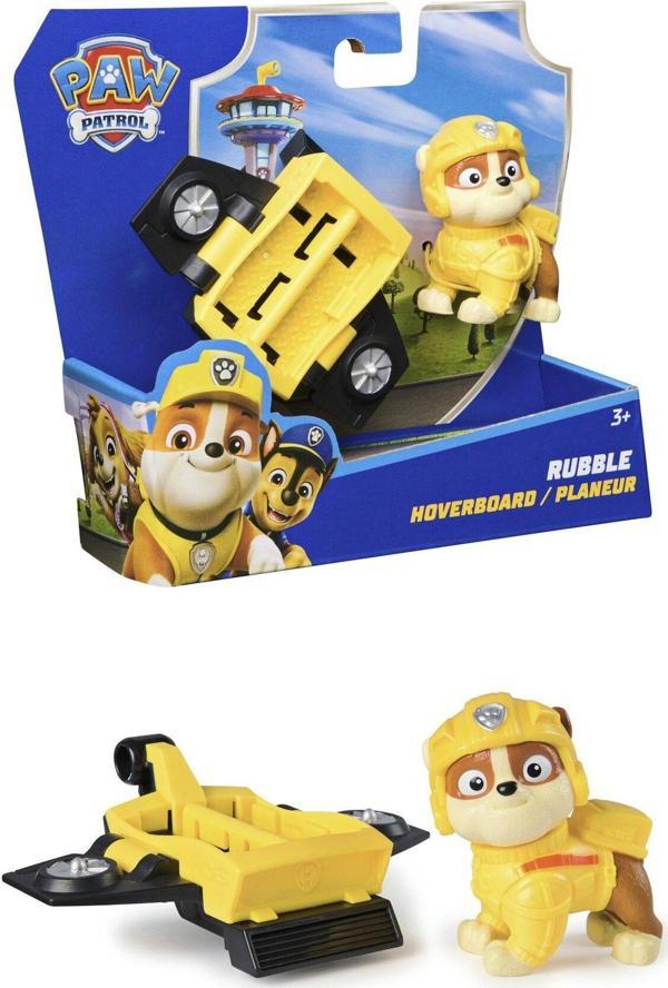 Toyfest Paw Patrol: Action Pups Rubble Aksiyon Figürü Ve Katlanabilir Kanatlı Hoverboard Uçak Oyuncağı -5 Cm - Image 1