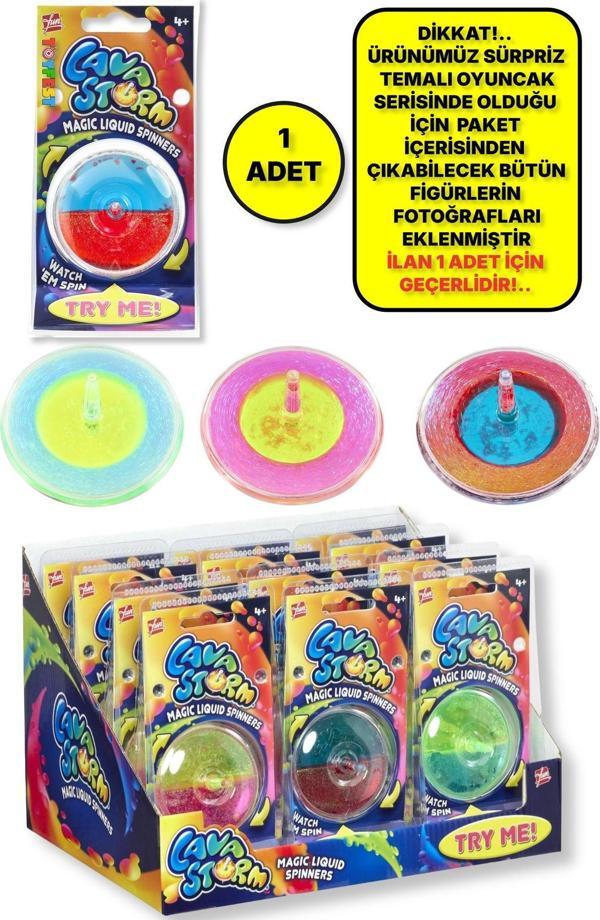 Toyfest Stress Giderici Duyusal Fidget Simli Sıvılı Renkli Plastik Topaç - 1 Adet - Image 1