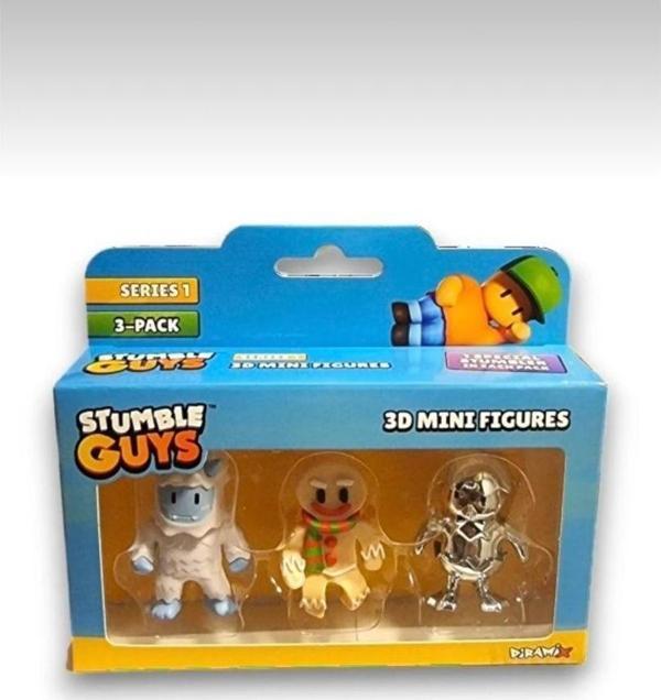Toyfest Stumble Guys Seri 1 - 3D Mini 3 Lü Figür Seti - 3 Adet Megalodon Hazmat Nbc Glowman - 5 Cm - Image 1