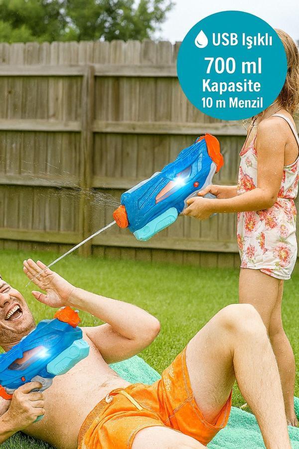 Toyfest 5 Nozullu Işıklı Su Tabancası – 700 Ml Dev Su Haznesi Ile Sınırsız Eğlence! - Image 1