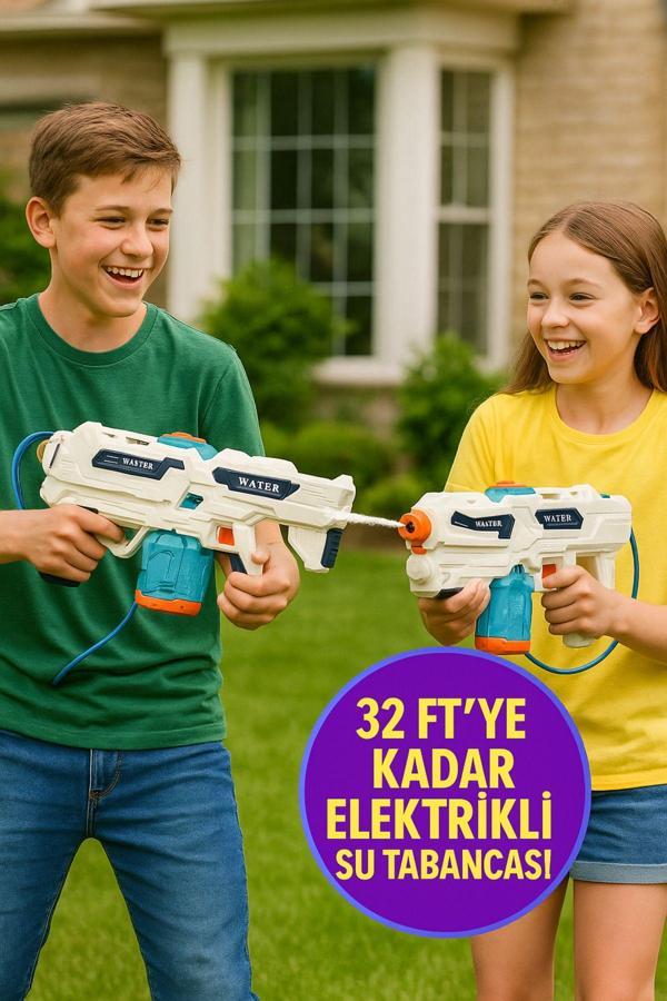 Toyfest Şarjlı Su Tabancası – Uzun Menzil & Otomatik Su Dolumu (9,75 Metre Atış Mesafesi) - Image 1