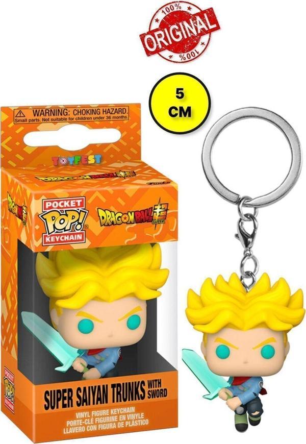 Toyfest Funko Pocket Pop Dragon Ball Super Saiyan Trunks With Sword Figürlü Anahtarlık - 5 Cm - Image 1