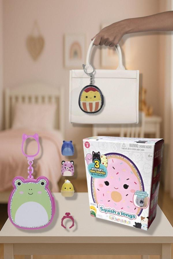 Toyfest Squish - A - Longs Mini Squish Sürpriz Figür Seti – Anahtarlık Yüzük & 3 Mini Karakterli Oyun Kutusu - Image 1