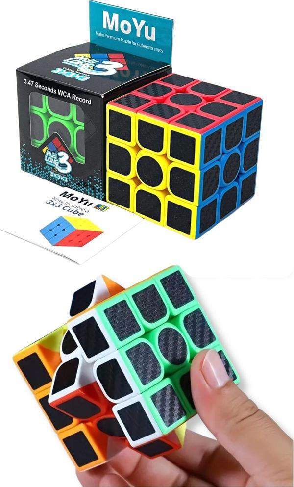 Toyfest Moyu Fiber Karbon 3X3 Küp Hızlı Rübik Zeka Sabır Küpü - Image 1