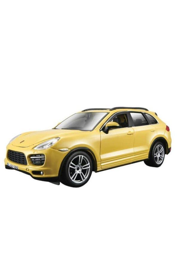 Toyfest Bburago 1:24 Porsche Cayenne Turbo Plus Sarı Model Araba - Image 1