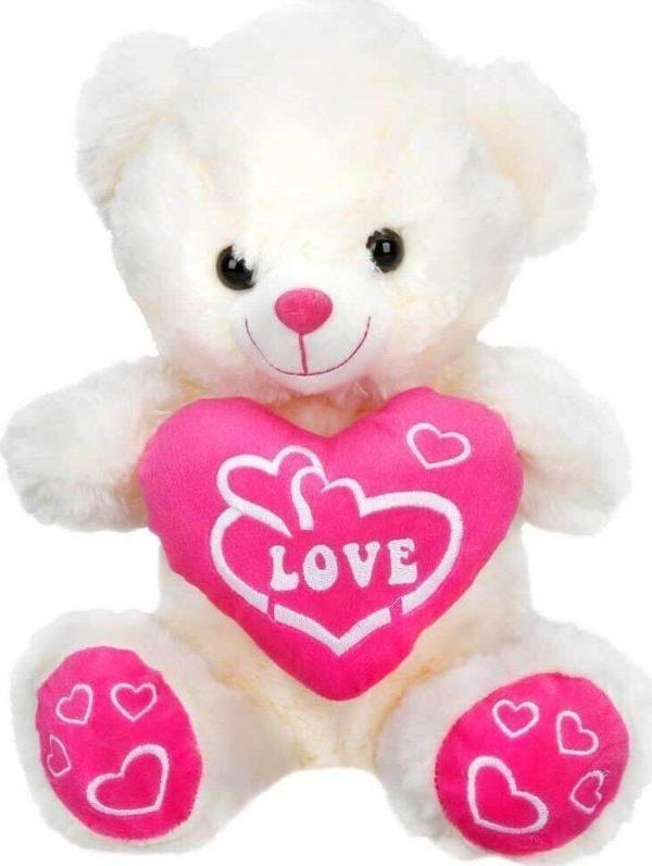 Toyfest Kalpli Peluş Ayı 30 Cm - Image 1