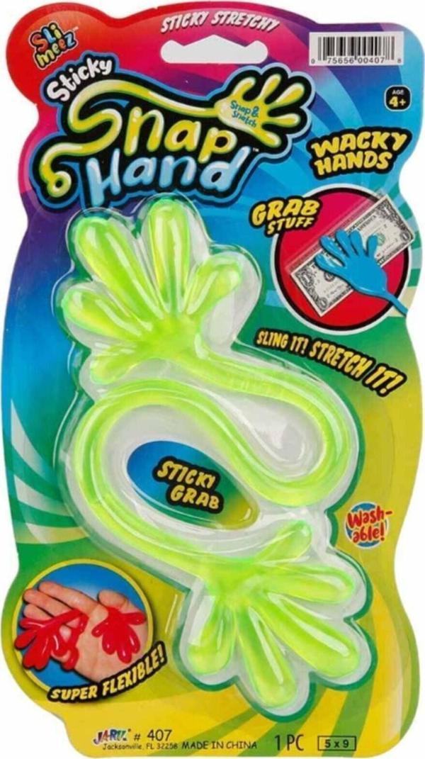 Toyfest Jaru Süper Esnek Eğlenceli Yapışkan El Snap Hand İki Uçlu Yapışkan El - Yeşil - Image 1