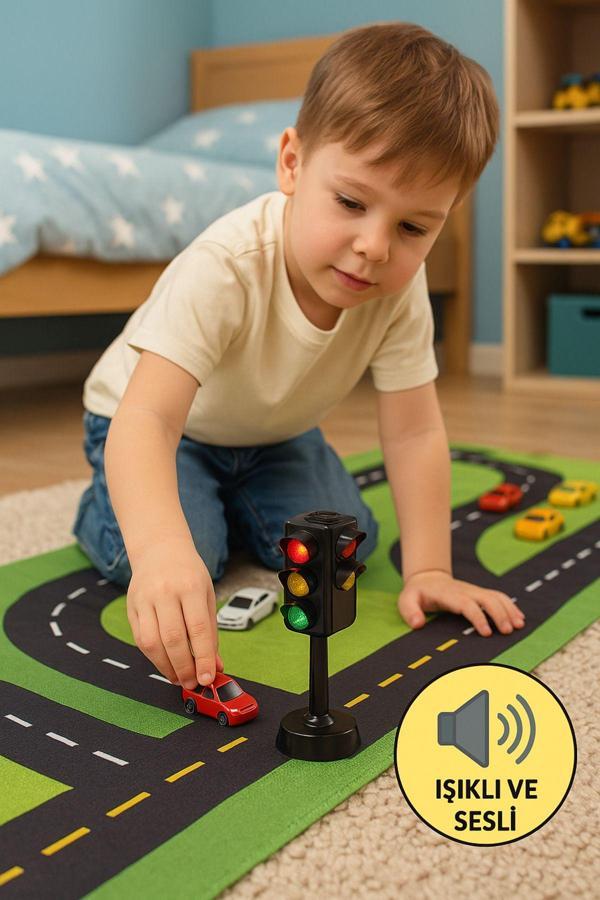 Toyfest Sesli Ve Işıklı Trafik Lambası - 14 Cm - Image 1