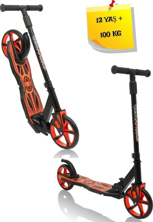 Toyfest Katlanabilen 2 Tekerlekli Turuncu Renk Scooter - 12 Yaş + - Image 1