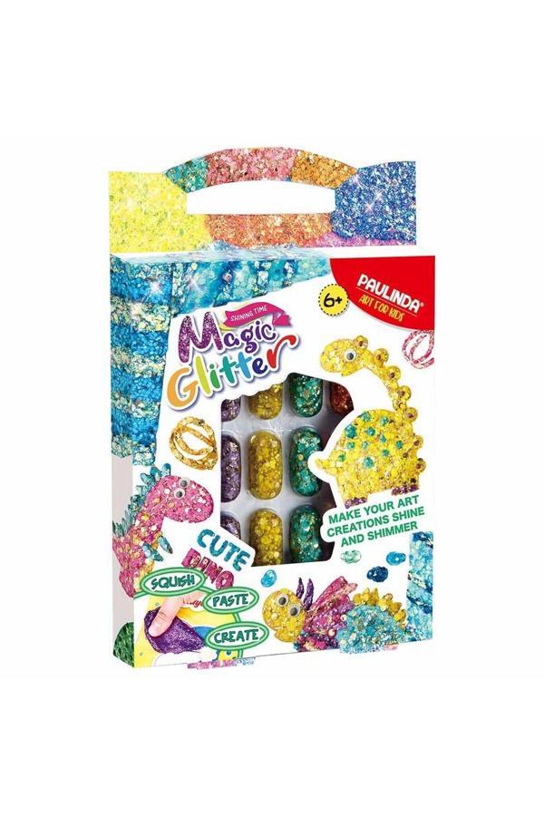 Toyfest Magic Glitter Cute Dino Hobi Set 12X5 Ml - Image 1