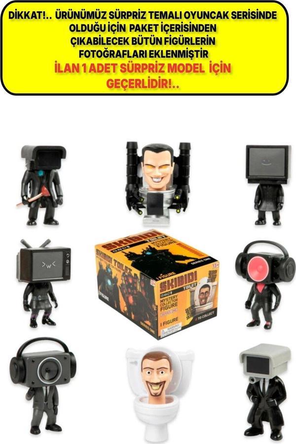 Toyfest 1 Adet Skibidi Toilet Sürpriz Figür - 1 Adet Lütfen Dikkat 1 Adet Sürpriz Figür Gönderiliyor!. - Image 1