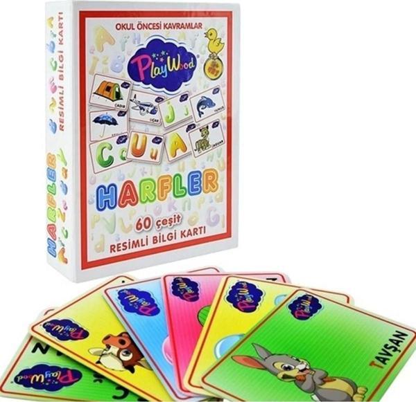 Toyfest Playwood Eğitici Resimli Bilgi Kartı Harfler - Image 1