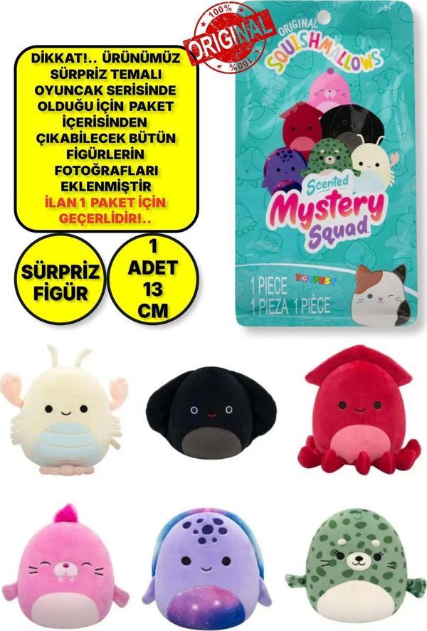 Toyfest Squishmallows Mystery Squad Deniz Canlıları Temalı Sürpriz Paket - 1 Adet - 13 Cm - Image 1